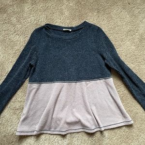 Navy and light pink/purple sweater